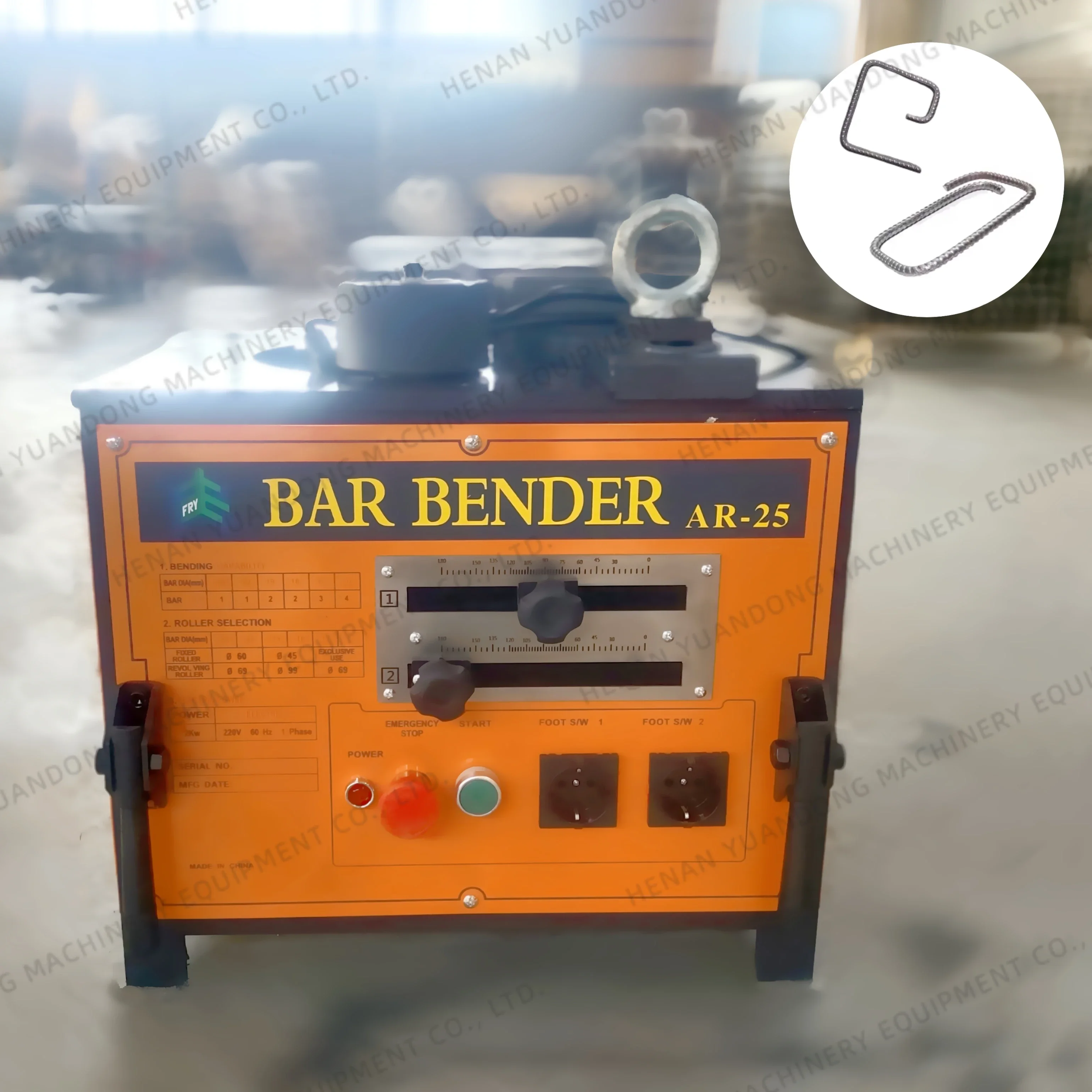 RB-25 Mini Steel Bar Bending Machine Competitive Price CNC Rebar Round Bar Bender 220V 1Phase