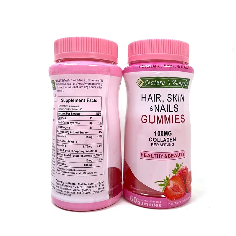 

1 bottle of collagen gummies regulates hormone levels in the body, improves skin tone balance and nutrition