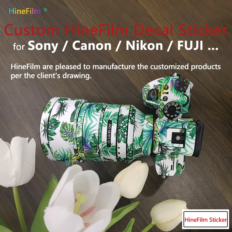 for Sony Camera Skin Customized Sticker for Canon Camera / Lens diy Wrap Protective Film for Nikon Premium Decal Skin Covered