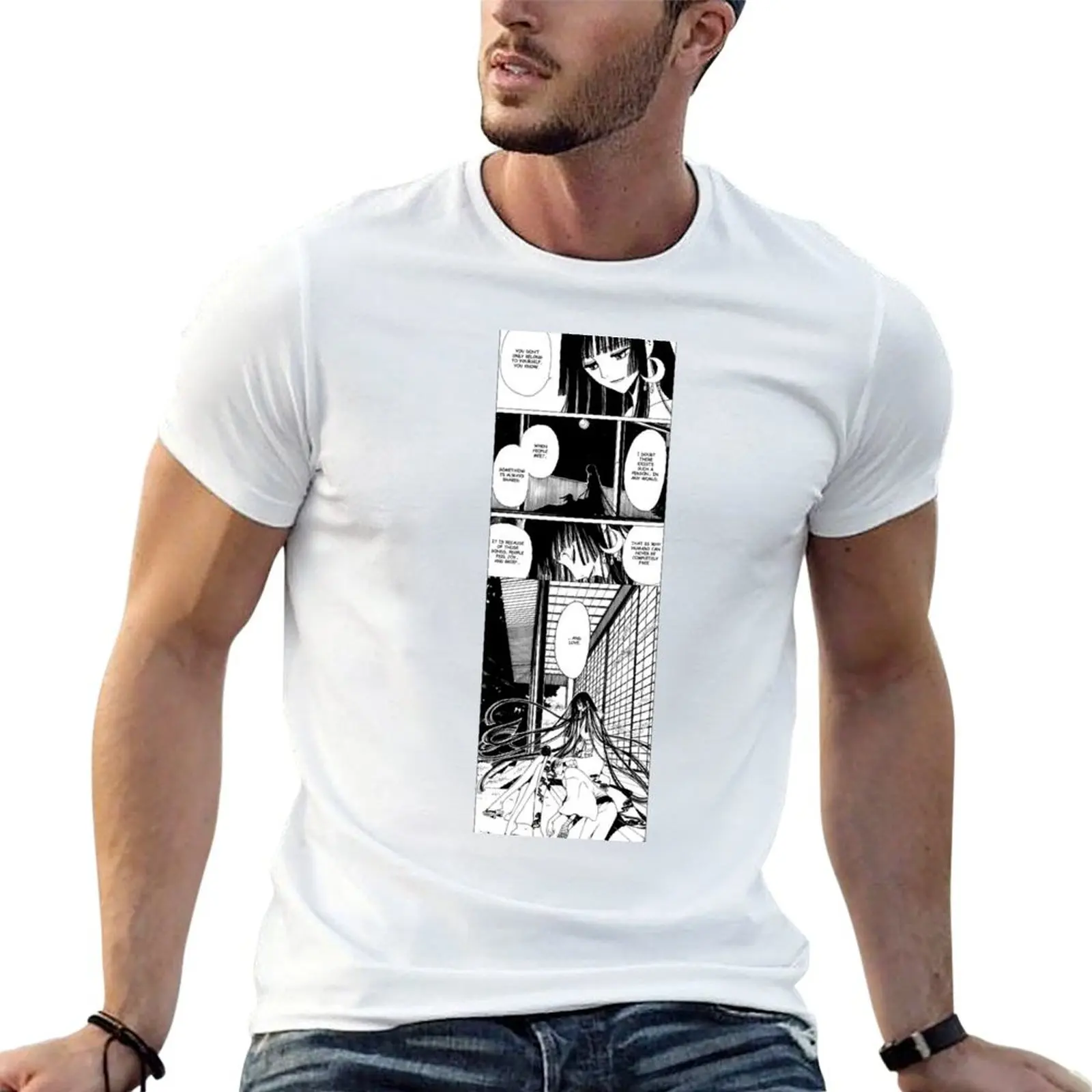 

xxxHOLiC (love manga panel) T-Shirt man t shirt cotton man t shirts graphic T-Shirt