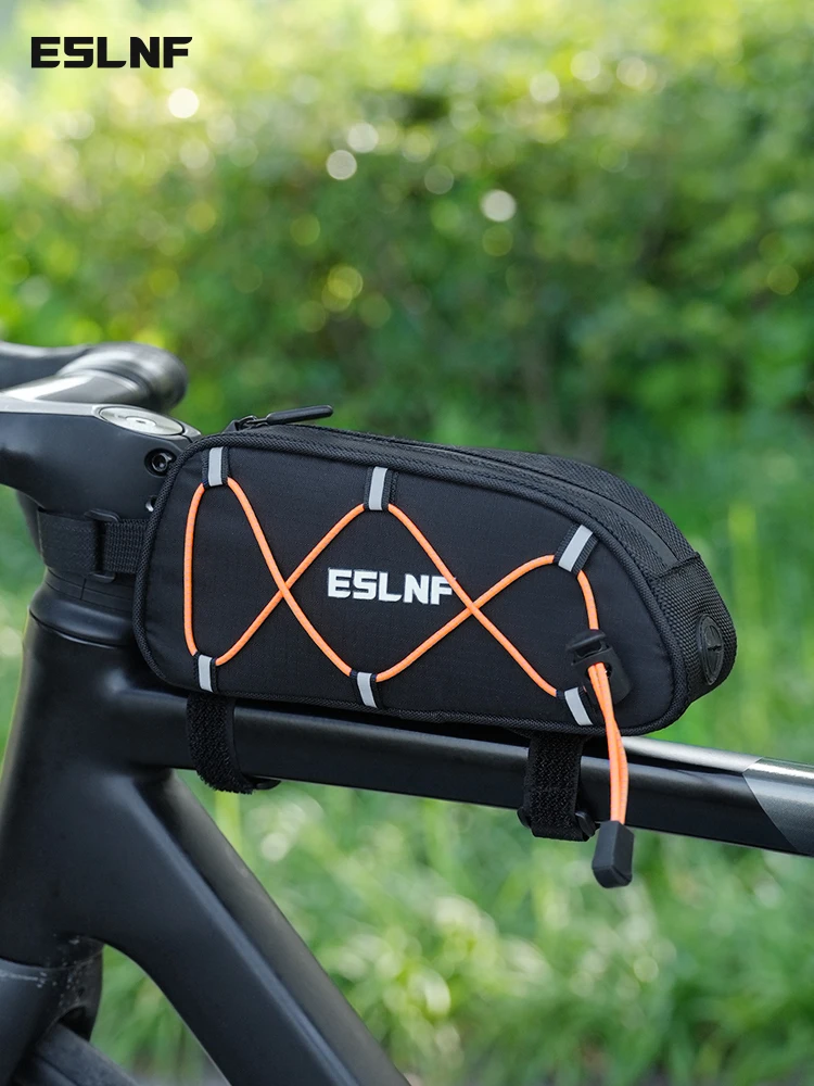 AliExpress ESLNF Rainproof Reflective Bike Bag Front Top Frame Tube Large Capacity Ultralight Bicycle Upper Pipe Bag for Cycling