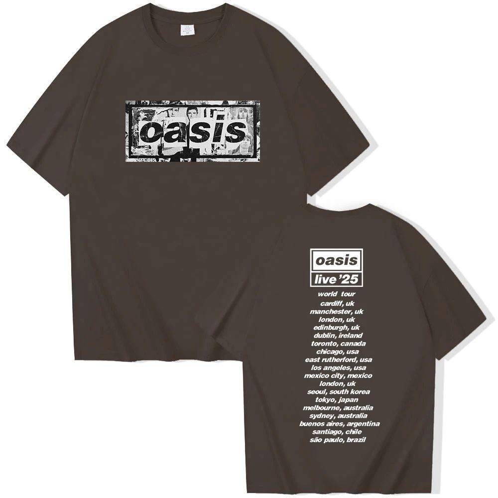 Oasis Reunion Tour 2025 T-shirt Harajuku O-neck Oasis Live 25 Tour