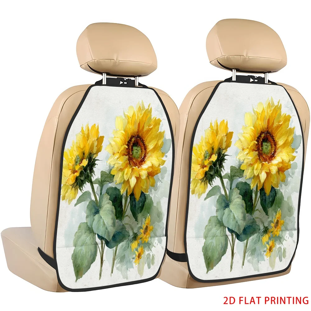 2D Plane Printing 2pcs Backseat Protector Seat Covers Individuation Decoration Animal Friends Pattern Applies To Various Models