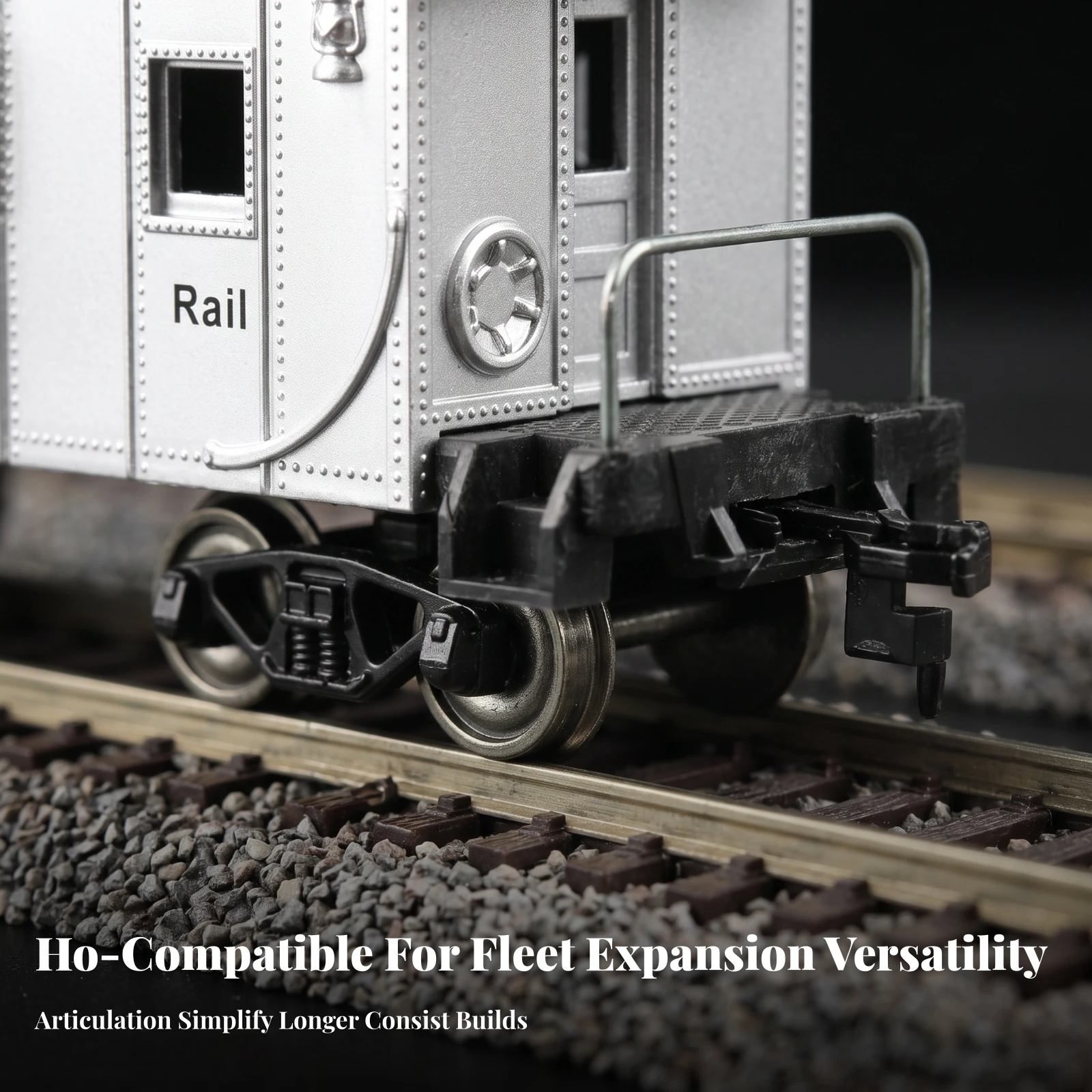 Bay-Window Caboose HO Scale Bay Window Caboose Railway Model Fully Assembled Rolling Stock Hobby Grade for Collectors, Dioramas