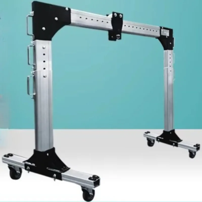 250kg Capacity Aluminum Gantry Crane Freely Regulated Support Height Space Saving Detachable Design Movable Layout Warehouse Use