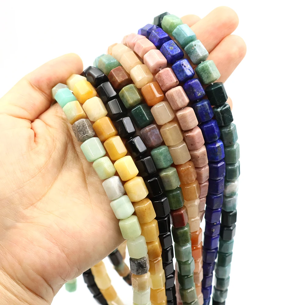 8x10mm Natuursteen Facet Kraal Agaat Amazoniet Losse Spacer Kralen Healing Crystal voor Sieraden DIY Maken Armband accessoires