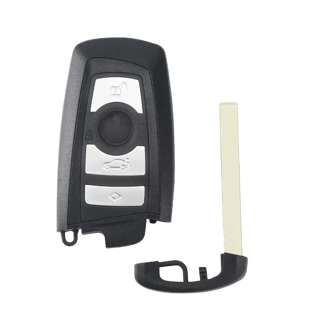 KEYYOU 1PCS Car Key Shell For BMW 3 5 7 Series X3 X5 F10 F20 F30 F40 E90 E92 E93 CAS4+ FEM EWS5 3/4Buttons Keyless Go