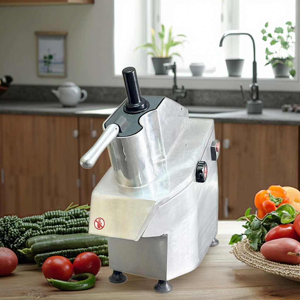 High Output Automatic Commercial Multifunction Vegetable Cutter Machine 5 Blades Cheese Slicer with Motor for Fruit Cutting