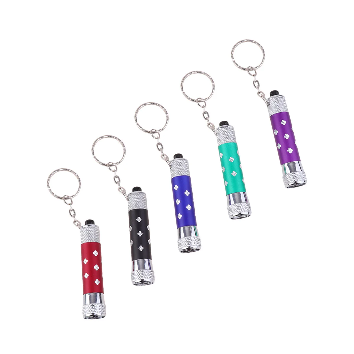 5 uds llavero LED soporte creativo decoración pequeño regalo linterna llaveros Mini