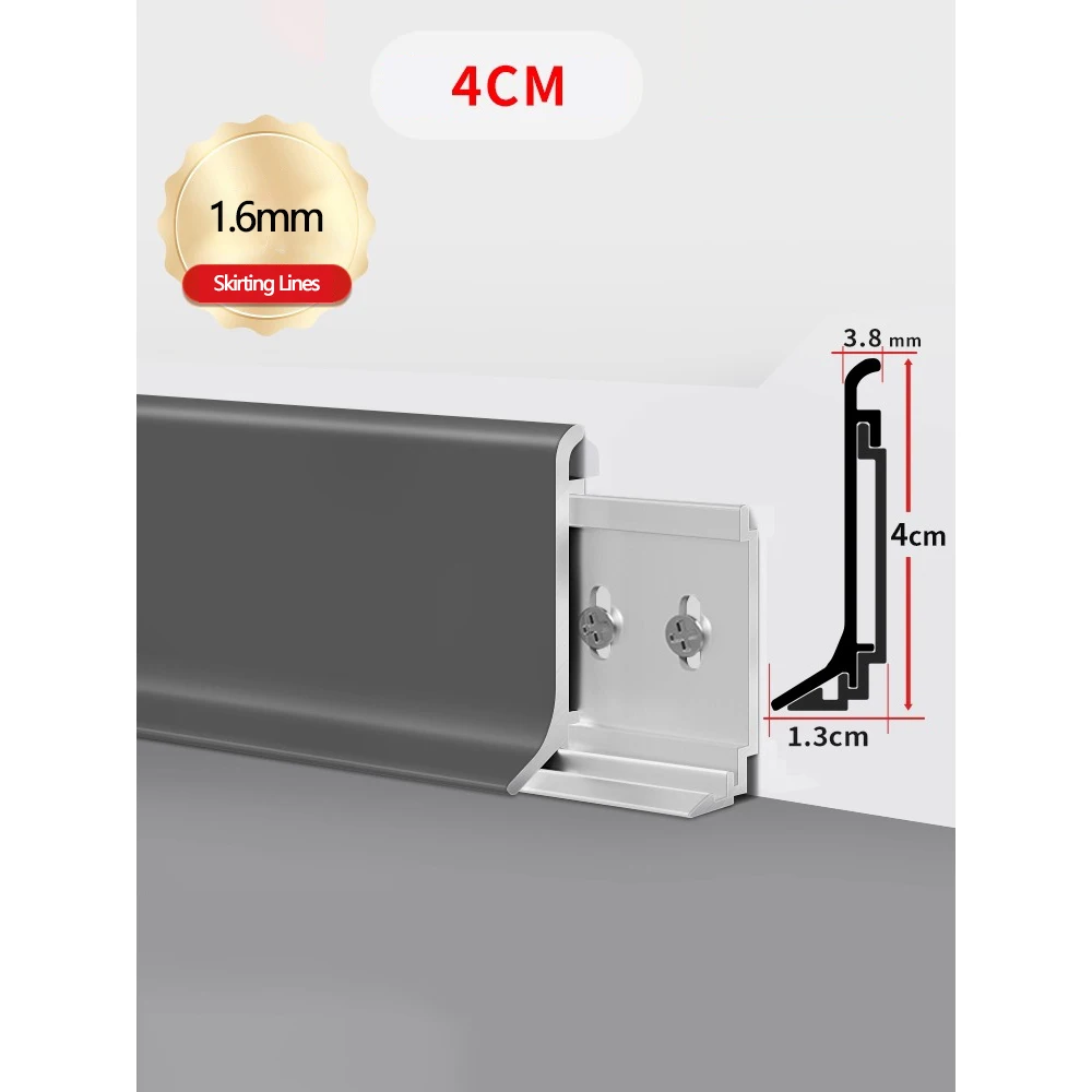 Aluminum Alloy Skirting Lines Waterproof Fireproof Beauty Long Durable Building Materials
