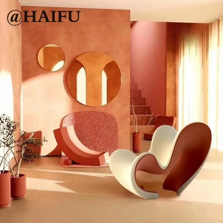 Nordic Creative FRP Special-shaped Love Shaping Leisure Chair Bow Chair Lazy Reclining Chair - Image 5