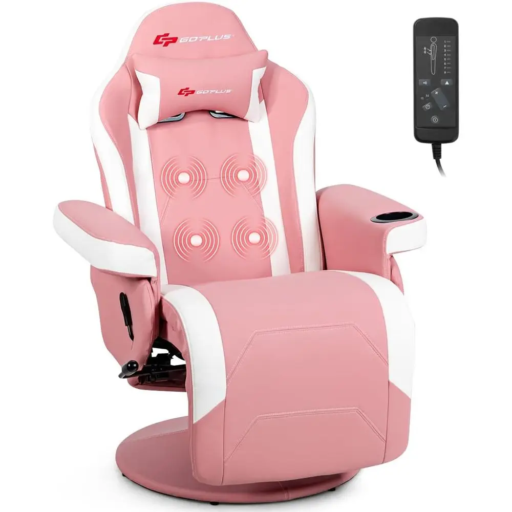 

Эргономичное игровое кресло в гоночном стиле с регулируемой спинкой, подставкой для ног и карманом для хранения