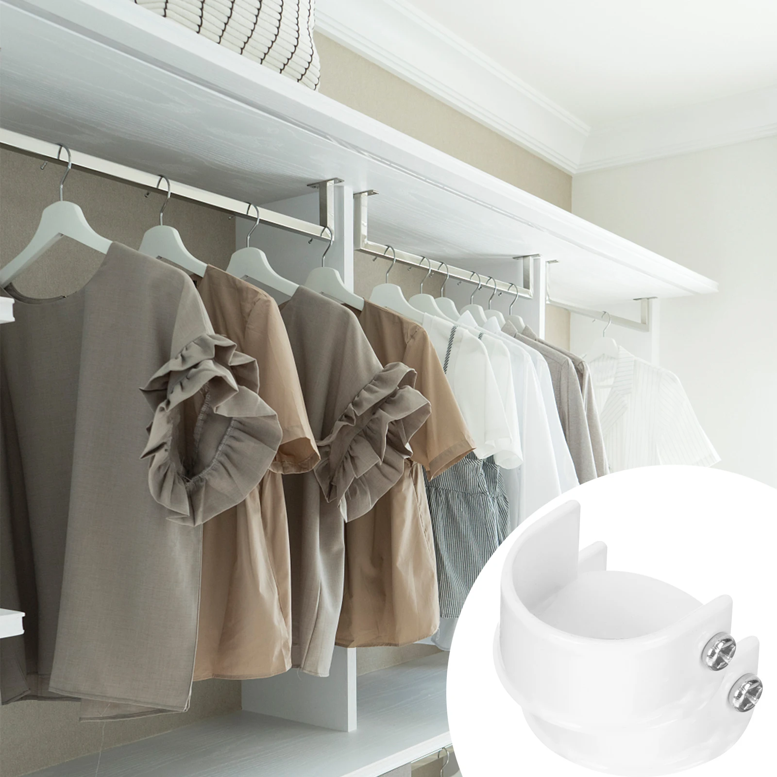 

2pcs Heavy Duty Curtain Brackets Premium Alloy Wall Mount Support For Curtains Closet Shower Rod Holders Sturdy Easy