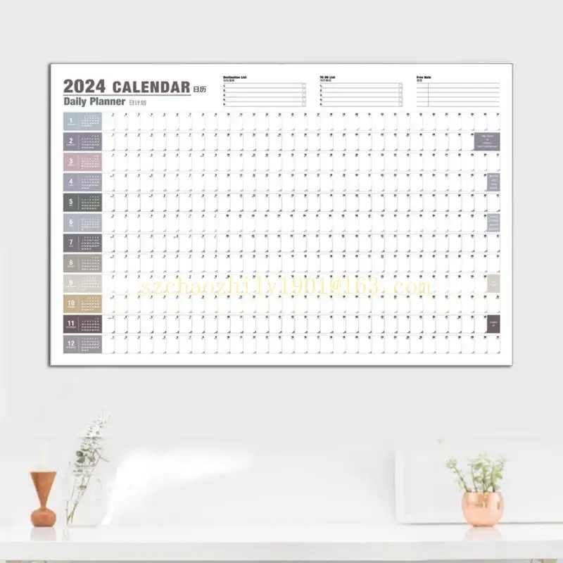 62 -Kalender für Kühlschrank, 2024 Jährlicher monatlicher Schreibtischkalender, Kühlschrankkalender für Zuhause