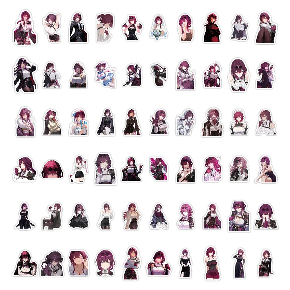 60PCS Kafka Cartoon Stickers Schattig Meisje Decals Honkai Star Rail Graffiti Decoratie Spel DIY Koelkast Laptop Gitaar Auto Fiets speelgoed