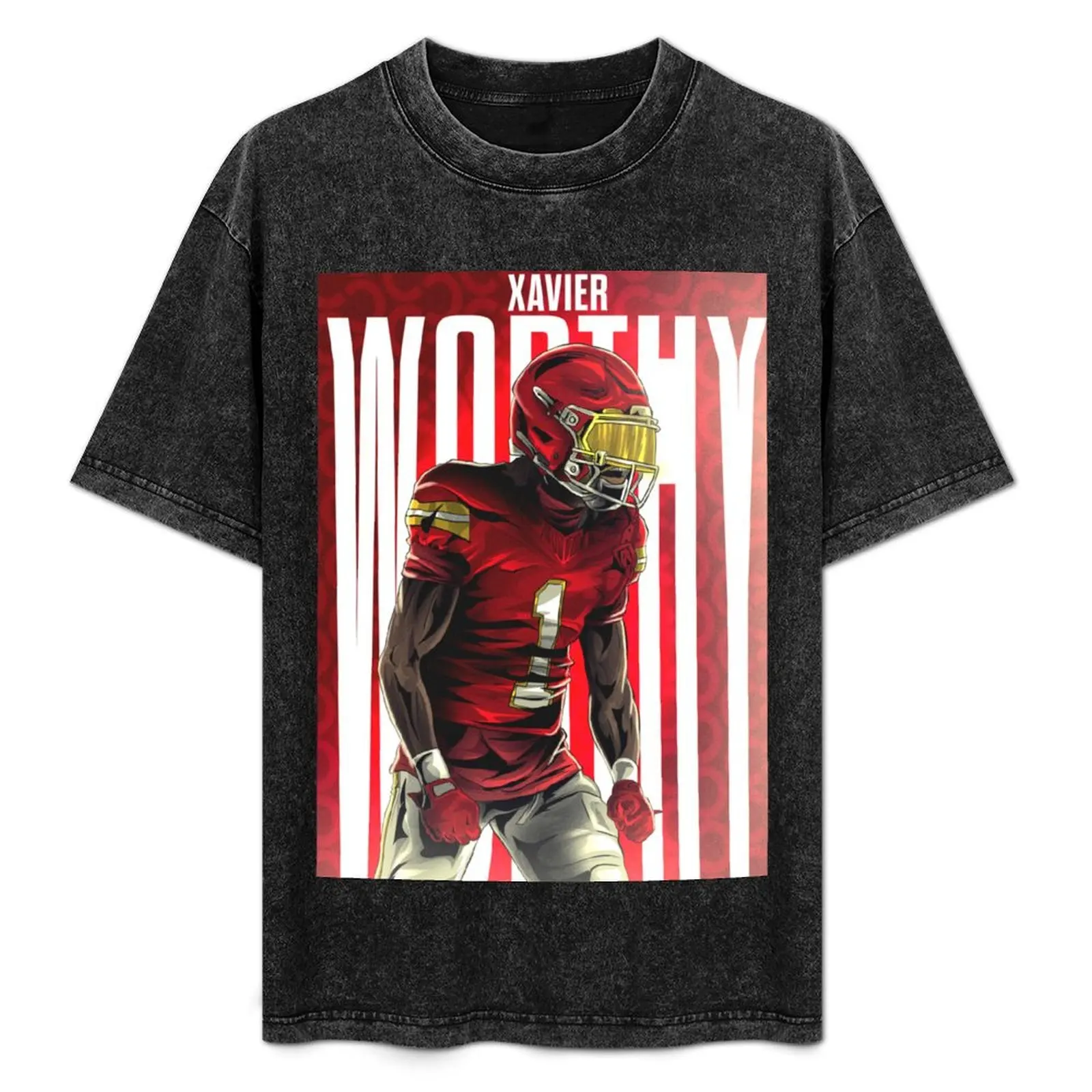 Chiefs Wide Reciever Xavier Worthy T-Shirt quick drying oversized t shirt compression shirt men