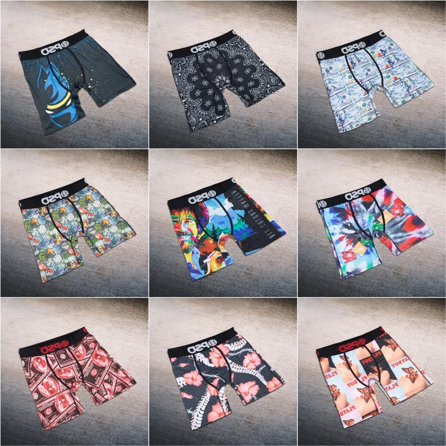 Sexy Men Boxer Underwear Breathable Mens Boxershorts Men's Panties Underpants Plus Size Fashion Printed Man Boxers Briefs Trunks