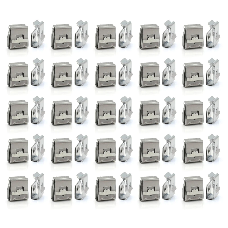 50Pcs Trailer Frame Wire Clips 18mm Length Solar Panel Wire Clips Stainless Steel Cable Clamps Fasteners Buckle