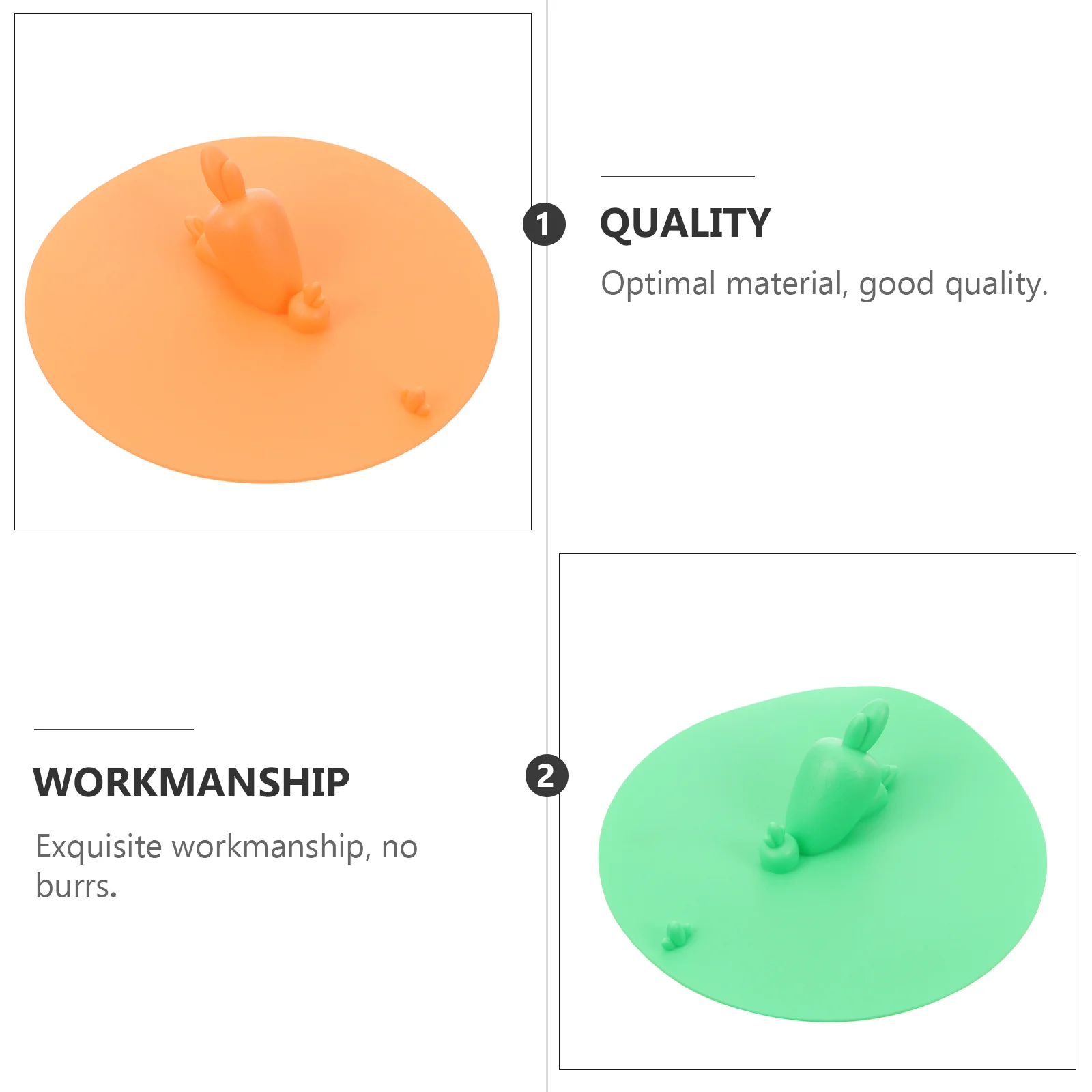 

2Pcs Odor-Resistant Drain Covers Durable Easy Install for Bathroom Home Use Orange Cover Drainer Mat