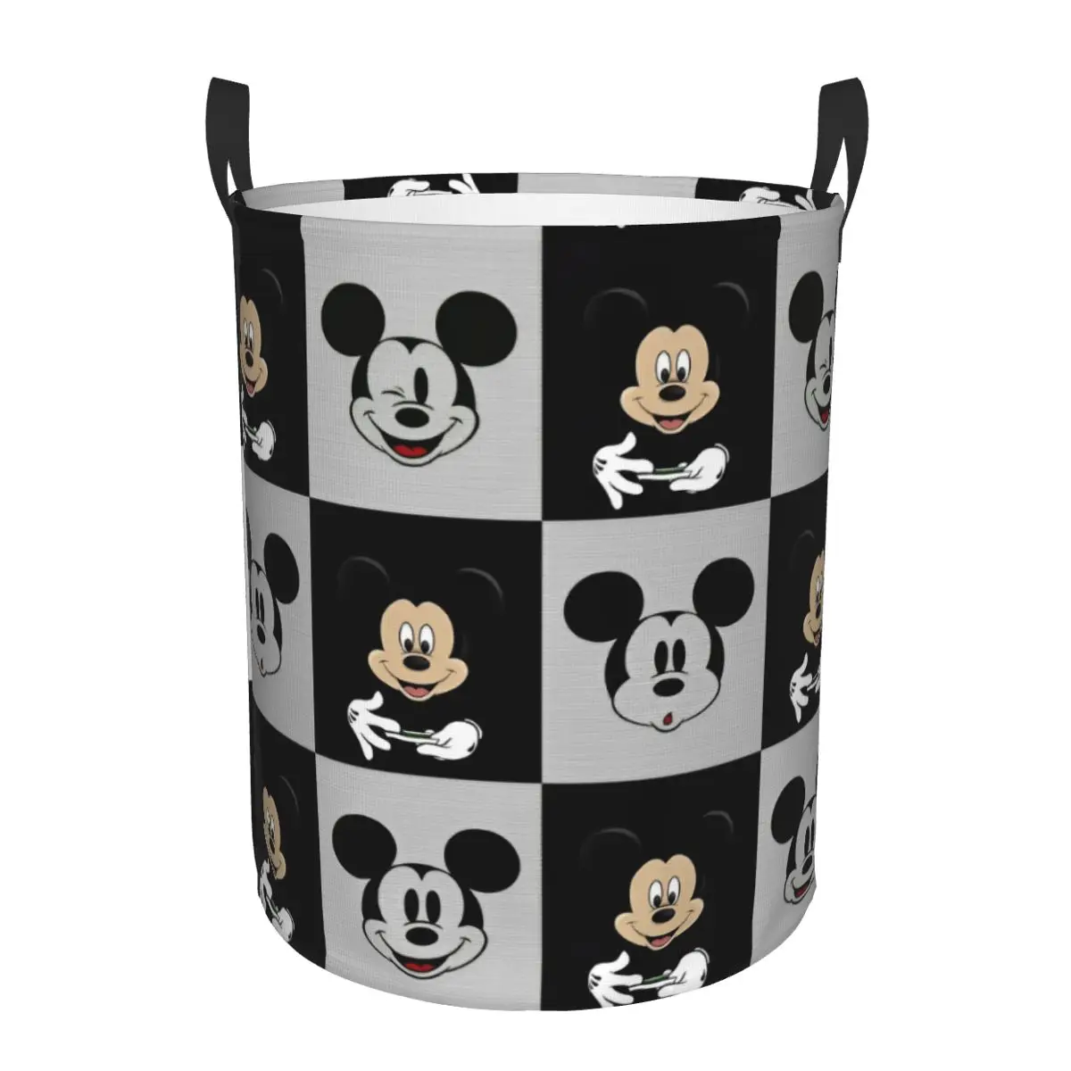 Disney Mickey Mouse Head Kids Toys Storage Basket for Games Room Decor Gift Laundry Hamper Baskets