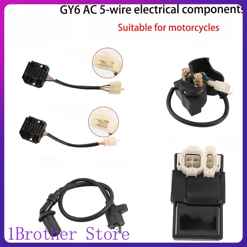 

Gy6 50cc-150cc motorcycle ATV go kart high-performance racing 4/5-wire rectifier ignition coil electrode spark plug relay kit