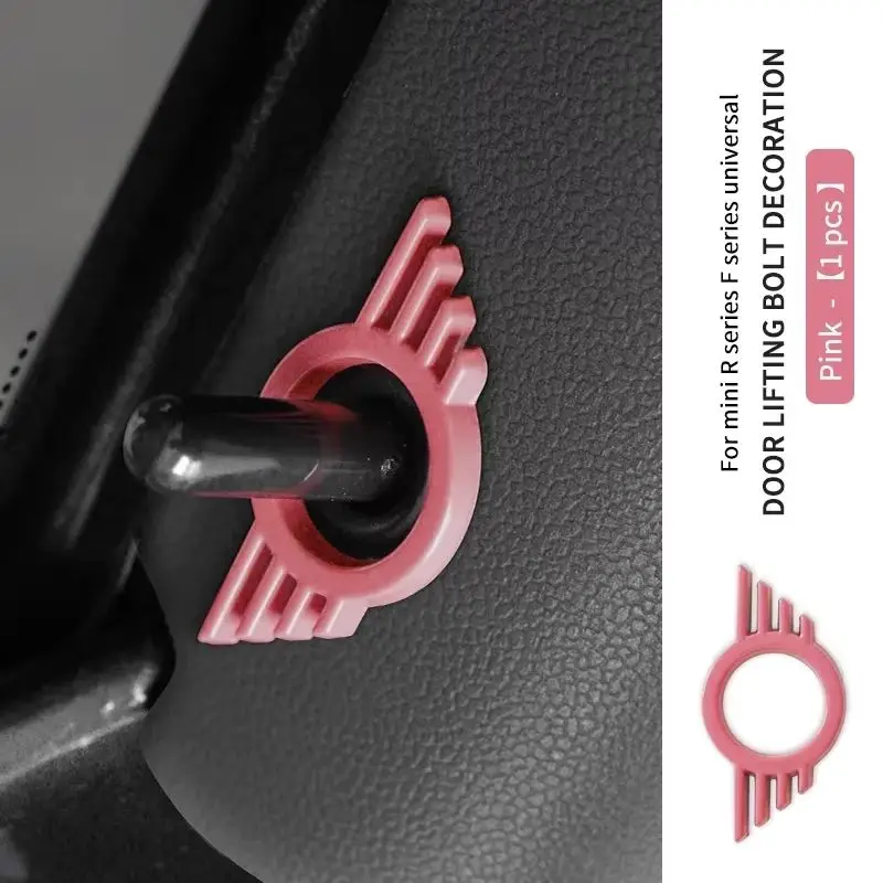 Fit for Metal Car Door Lock Pin Wing Emblem Badge Decal Cover Fit For Mini Cooper S JCW F54 F55 F56 F60 R55 R56 R60Countrym 1pcs