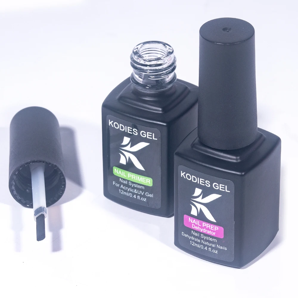 Kodies Gel 2 Stuks Nagel Primer Basis Dehydrator Set 12Ml Snelle Droge Prep Primer Bond Gel Nagellak Acryl Nagels Systeem Lijm