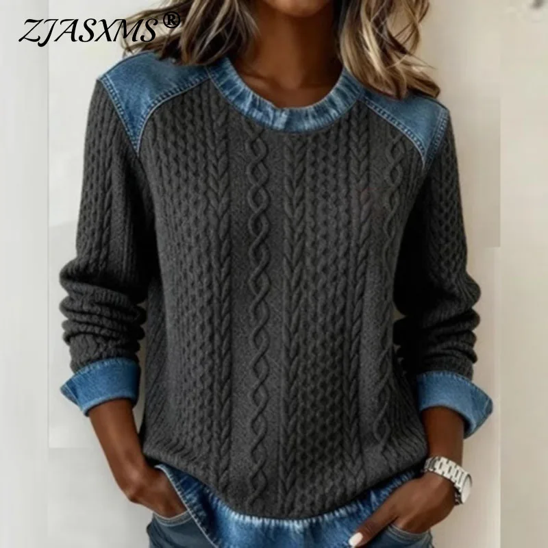 Y2K Kleding Sexy Ronde Hals Patchwork Vrouw Sweatshirts Casual Plaid Print Losse Tops Trui Lente Herfst Lange Mouw Hoodies