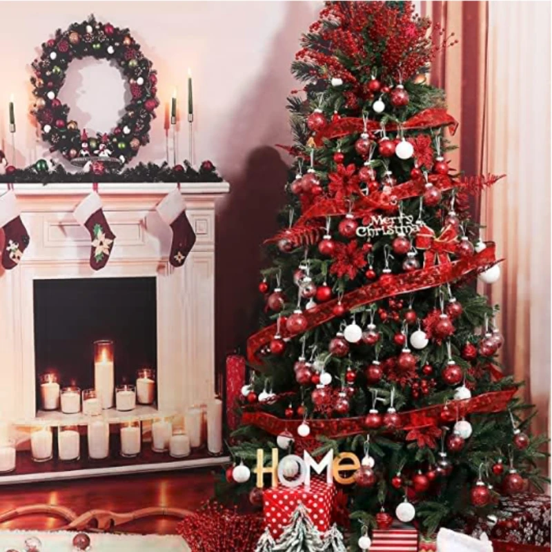 12/24/36 Pcs Christmas Balls New Year Party Decoration Xmas Tree Ornaments Christmas Hanging Ornament Home Decor Gifts Navidad