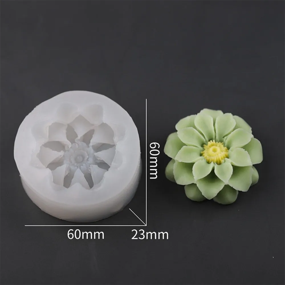 

New Silicone Candle Mold 3D Flowers Clear Texture DIY Soap Mould Jasmine Peony Daisy Easy Demold Aromatherapy Mold Home Decor