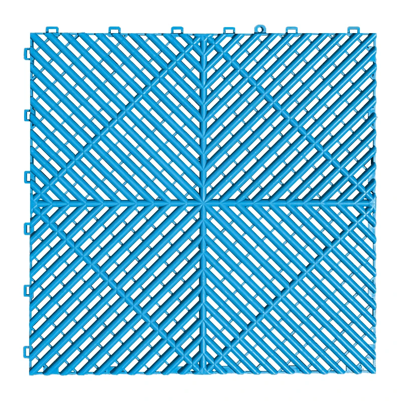 Modulaire antislip vergrendelbare garagevloertegels van PP PVC kunststof voor autodetailing, werkplaatsen en garages