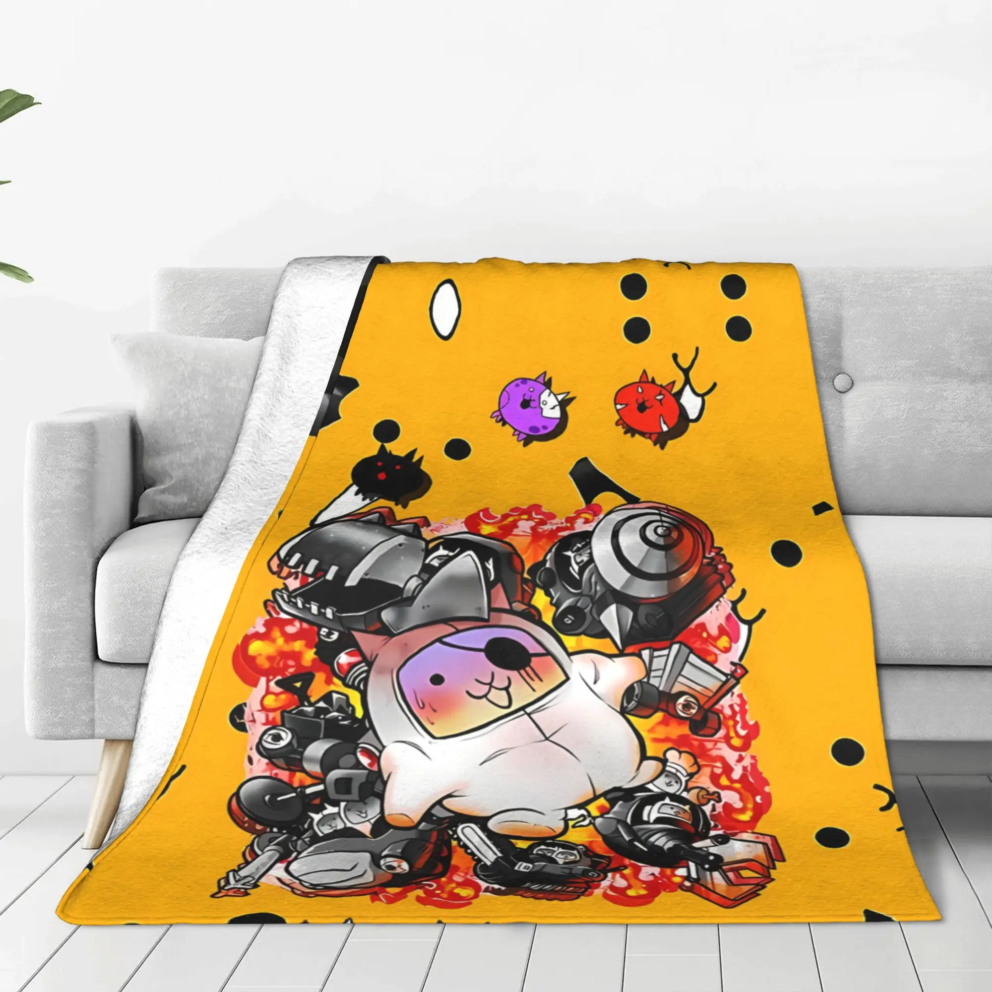 1PC Home Cutecore Subterra Guardians The Battle Cats Blanket Super Cosy Plush Home Living Room Sofa Halloween