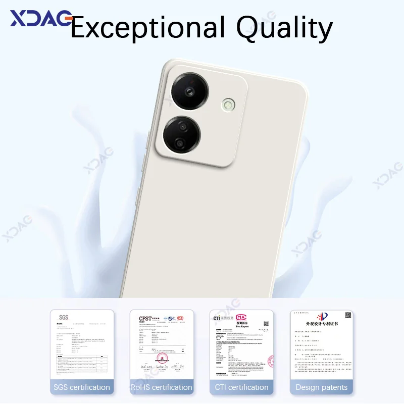 Xiaomi POCO C65 POCOC65 6.74 "글로벌 360 소프트 폰 커버 방수 가방 갑옷 용 고급 오리지널 스퀘어 액체 실리콘 케이스