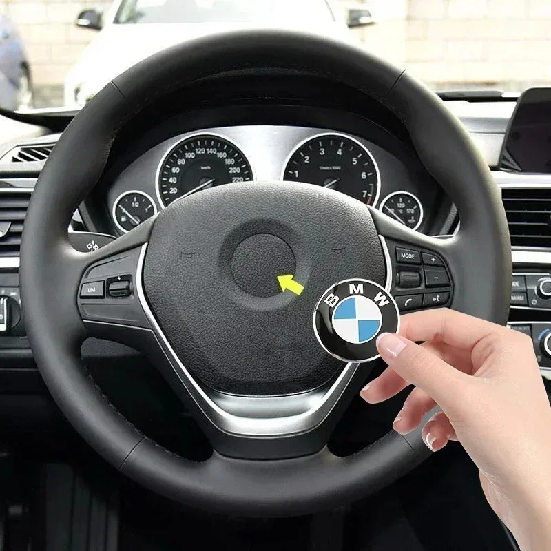 

45MM Car Steering Wheel Badge Emblem Sticker Auto Styling For BMW 1 3 5 7 Series M Performance M3 M5 F01 F20 F10 F13 F16 F34
