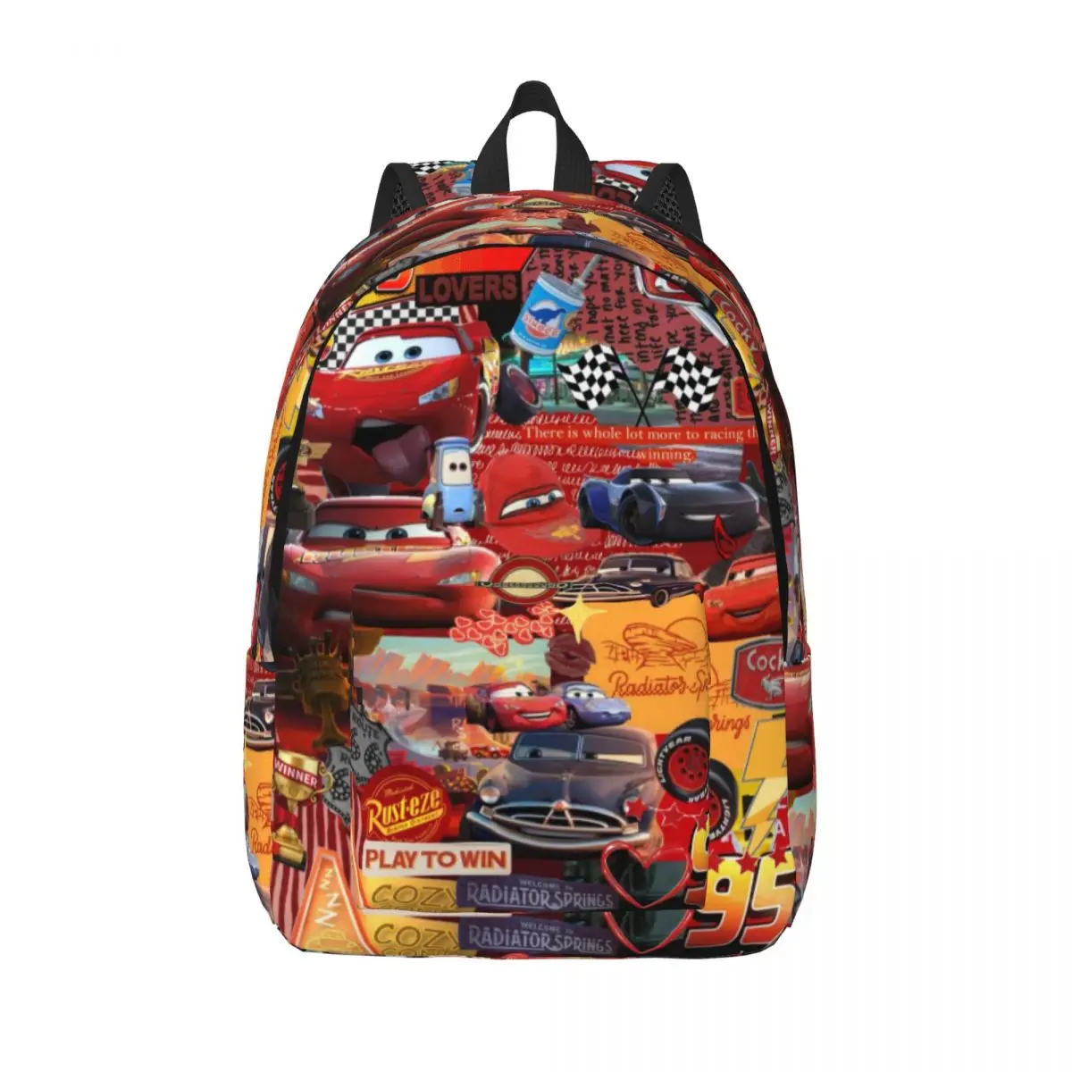 Lightning McQueen Cars Cartoon Backpack Elementary High College School Student Bookbag Teens Daypack Sports