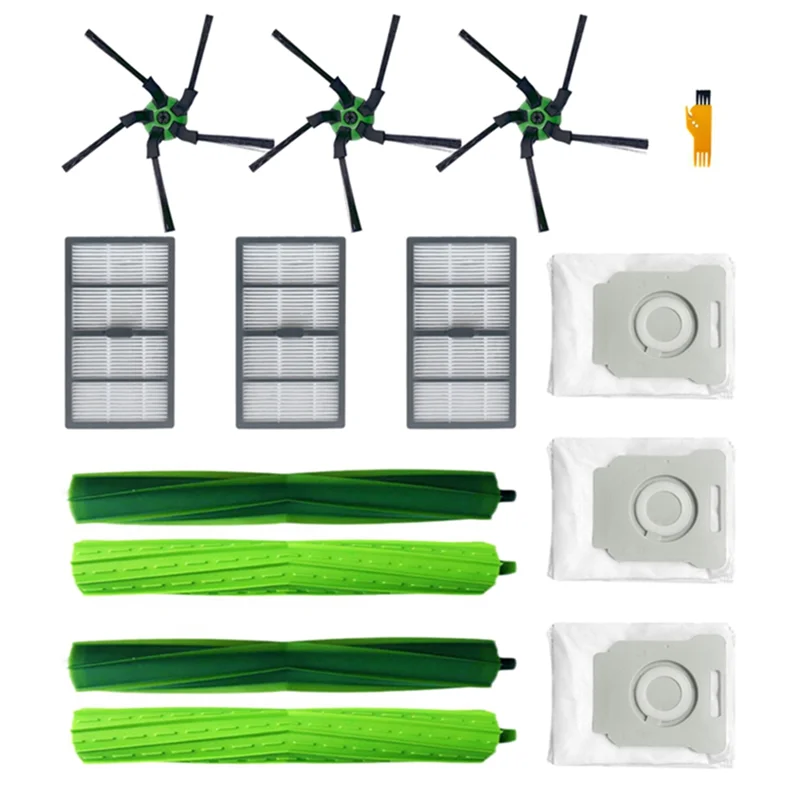 مستقر-لـ Irobot Roomba S9 (9150) S9+ S9 Plus (9550) S Series Robot Cleaner فرشاة رئيسية فرشاة جانبية أكياس غبار فلتر Hepa