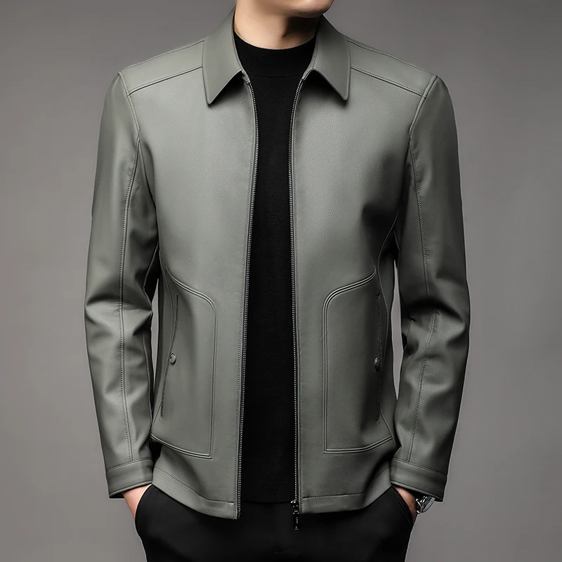 Gray green [lapel [single style]