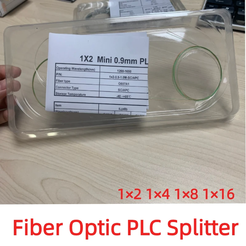 

10pcs 1x2 1x4 1x8 1x16 Color Fiber Optic PLC Splitter Without Connector Cable 250um 0.9mm Mini Blockless 2,4 Ports Free Shipping