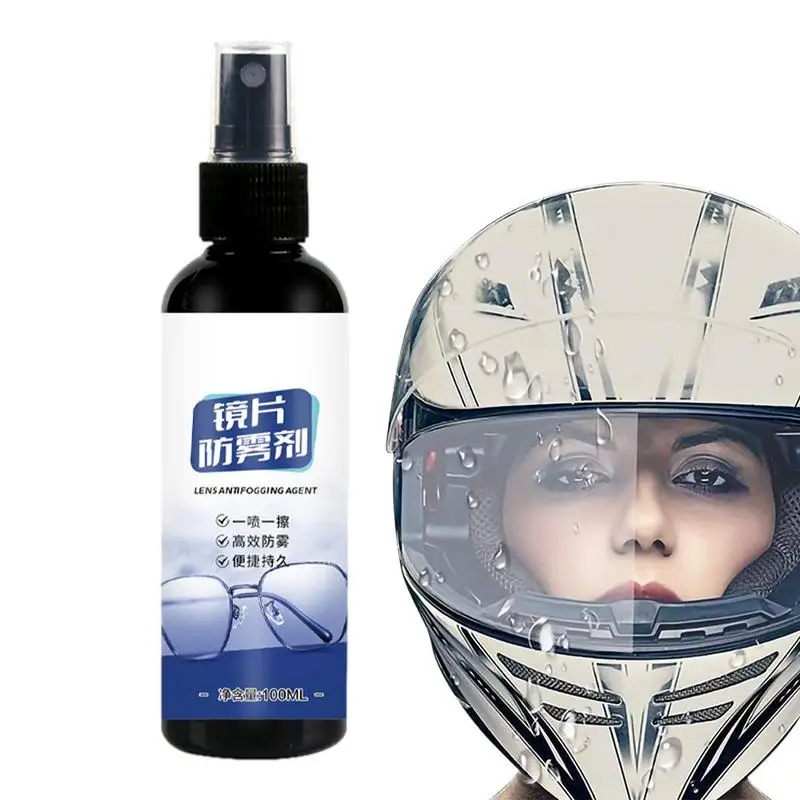 100ml Helmet Goggles Anti Fog Spray Car Windscreen Anti Mist Spray Goggles Mirrors Agent Long-Lasting Car Windscreen Protection