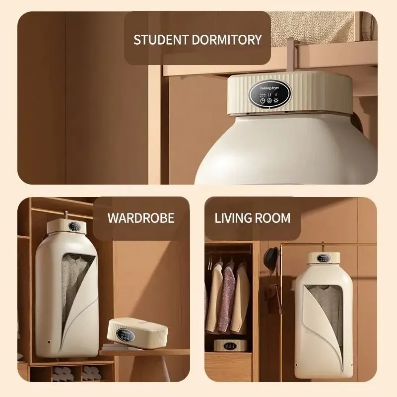 مجفف ملابس محمول، مجفف منزلي صغير قابل للطي، ملابس سريعة الجفاف مناسبة للسفر العائلي في الشقة RV