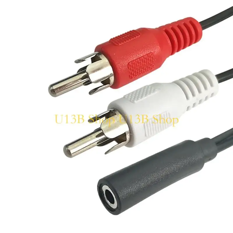 U13B 3.5mm ~ 2RCA 사운드 케이블 3.5mm ~ 2RCA 수컷 Y 스플리터 어댑터 스테레오 코드 전화 태블릿 홈 극장