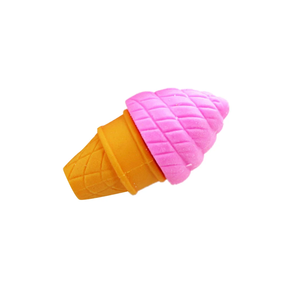 

50pcs Adorable Ice Cream Cone & Treat Popsicle Erasers Stationery for Students (Random Colors)