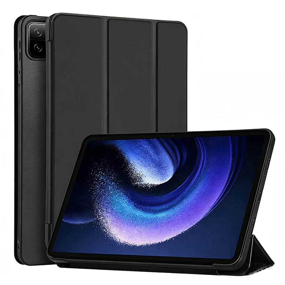 

Case for Xiaomi Pad 6 Pro 11 / Xiaomi Pad 6 11'' 2023, Folding Folio Ultra-Thin PU Leather Stand Cover Soft Silicone Back Shell