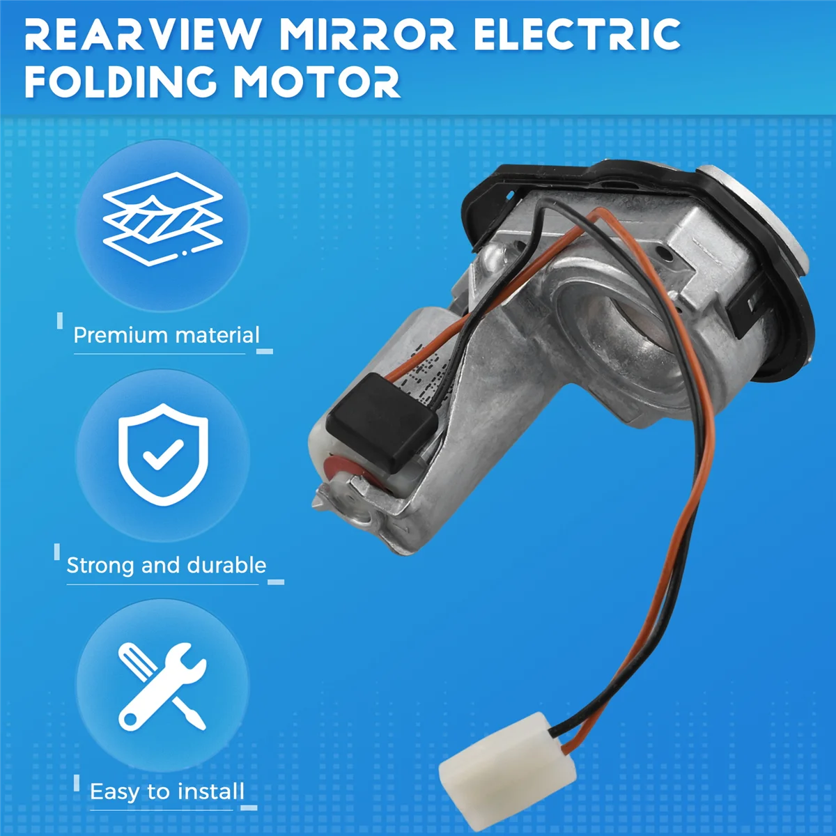 75i-自動車部品およびアクセサリー、車反転ミラー電動折りたたみモーター、アウディシリーズ左用、シルバー