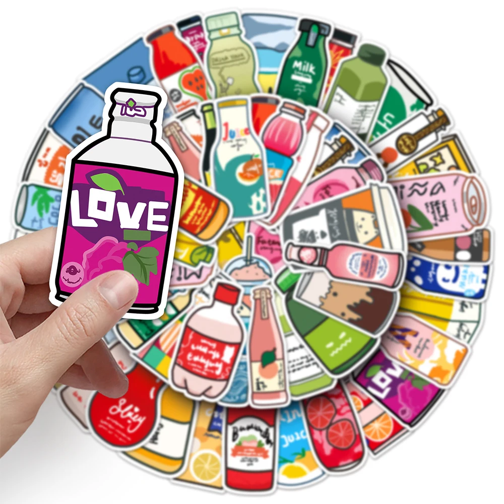 10/30/50 stücke Nette Cartoon Trinken Flasche Aufkleber Kreative Graffiti Aufkleber Spielzeug DIY Schreibwaren Helm Laptop Dekoration Aufkleber Pack