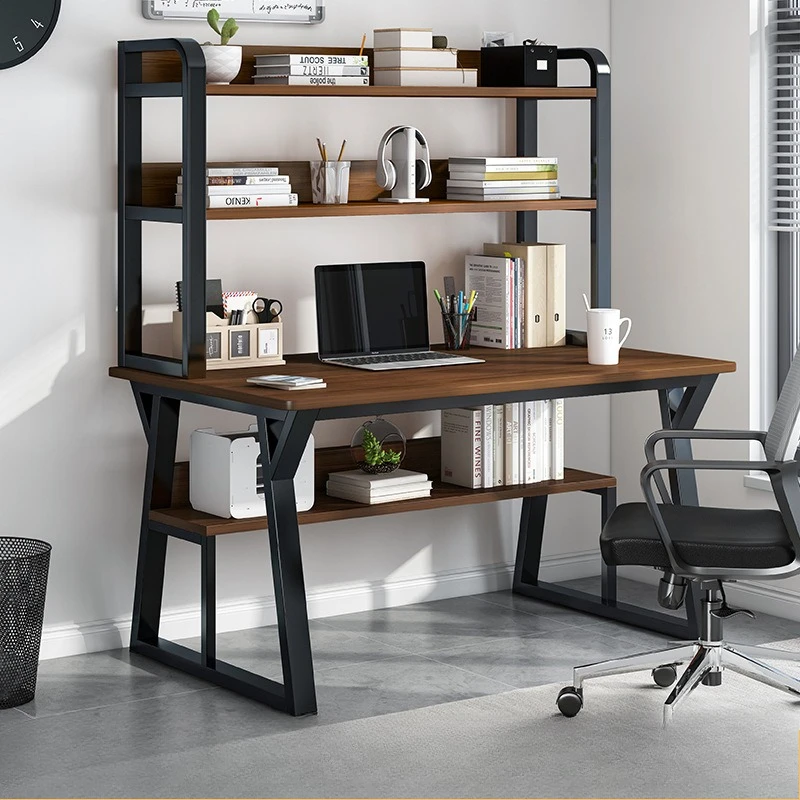 Multi-functional Desktop computer desk bedroom simple bookshelf integrated writing desk desk