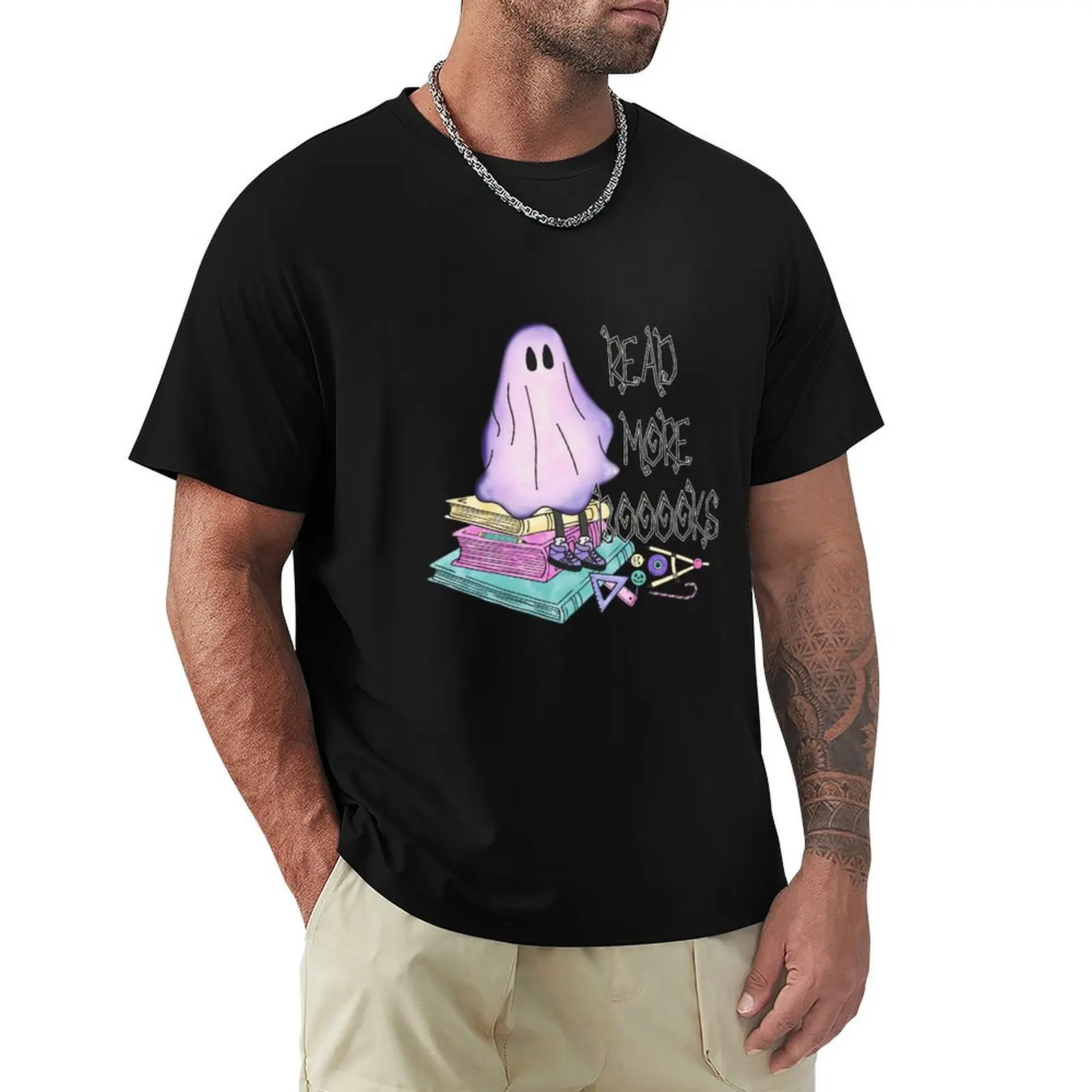 

Halloween Pumpkin Teacher Read More Books T-Shirt Casual Daily Wear Short Sleeve Top