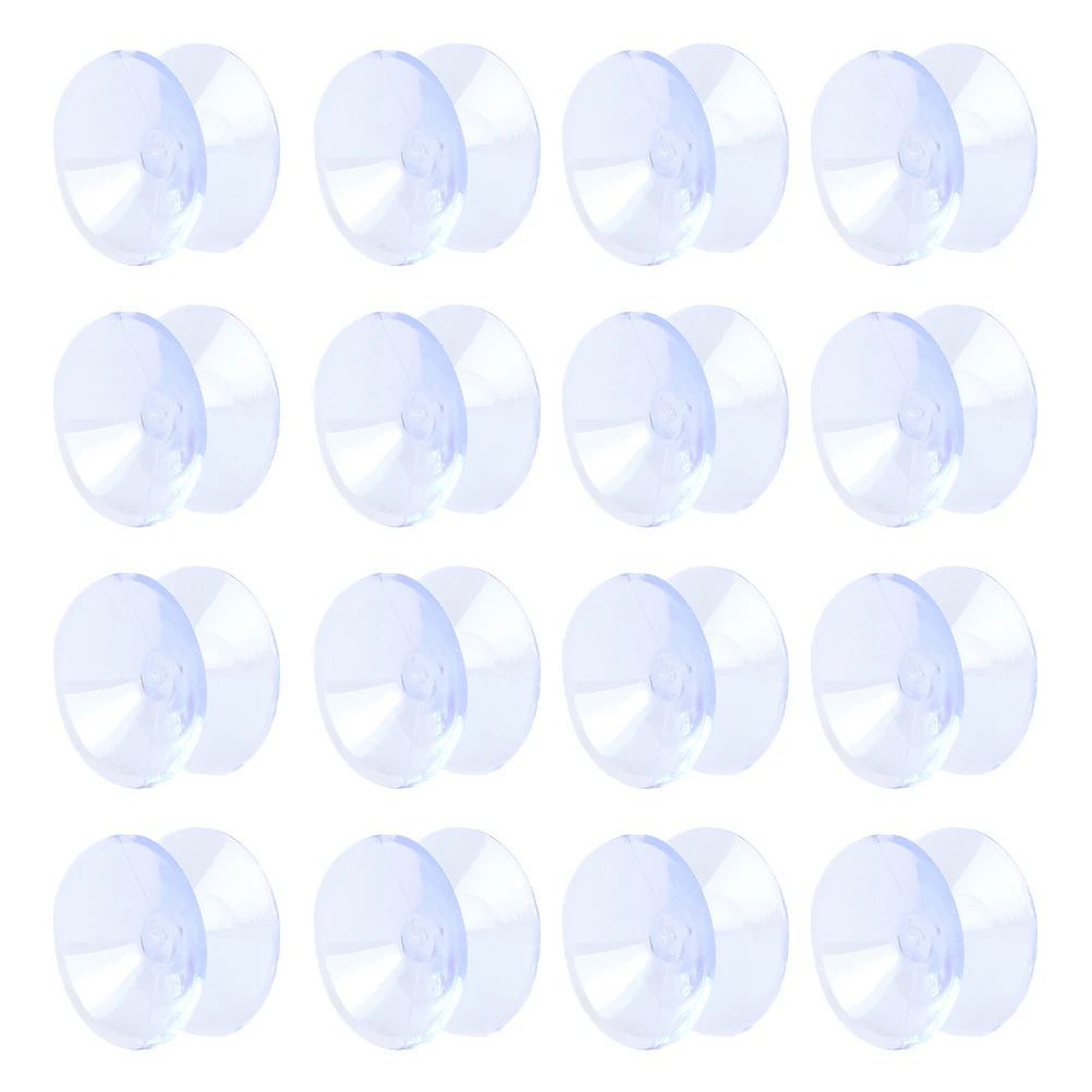 

30 Pcs Non-slip Mat Double Sided Suction Cups for Glass Table Tops Clear PVC Soft Small Reusable Stabilizing Pads Transparent