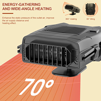 12V Car Heater Electric Heating Fan Portable 200W Heating Cooling Fan Electric Dryer Windshield Defogging Demister Defroster