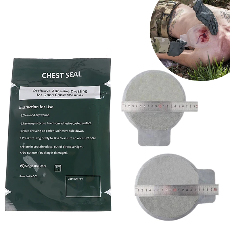 Ventilado Medical Chest Seal, North American Rescue Hyfin, Emergência ao ar livre, Acessórios Tratamento Médico